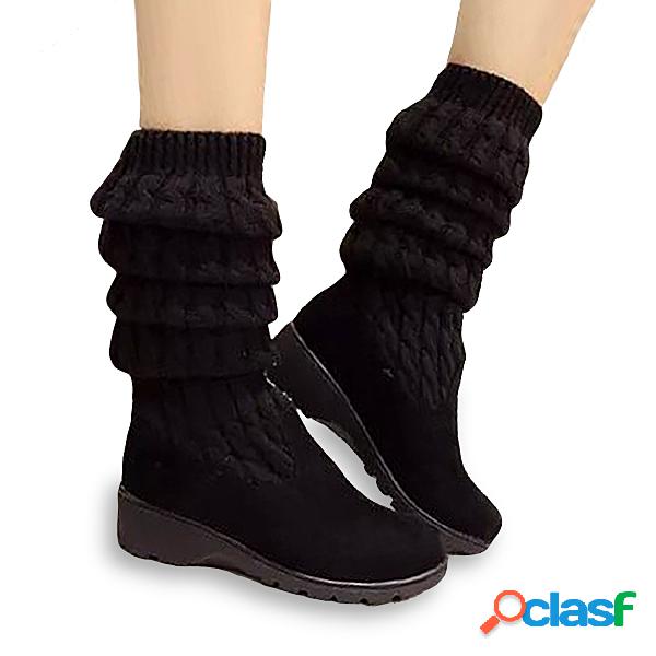 Black Stretch Sock Boots