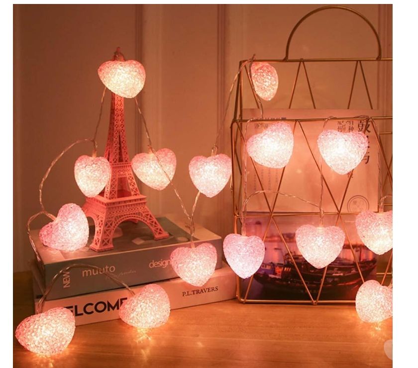 Pink Heart Fairy Light | Christmas Gift Ideas Noida