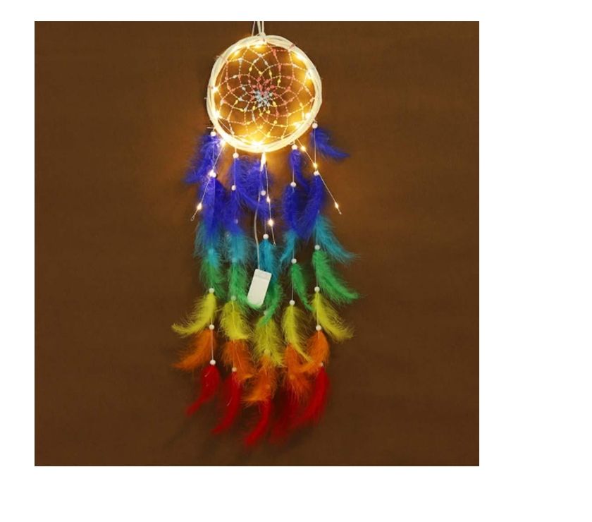 Rainbow Feathers LED Dreamcatcher | Creative Gift Ideas