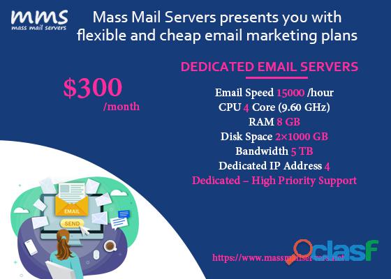 Send mass emails with dedicated email server and free best