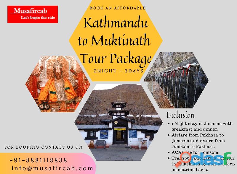 Kathmandu to Muktinath Tour Package , Muktinath Tour Package