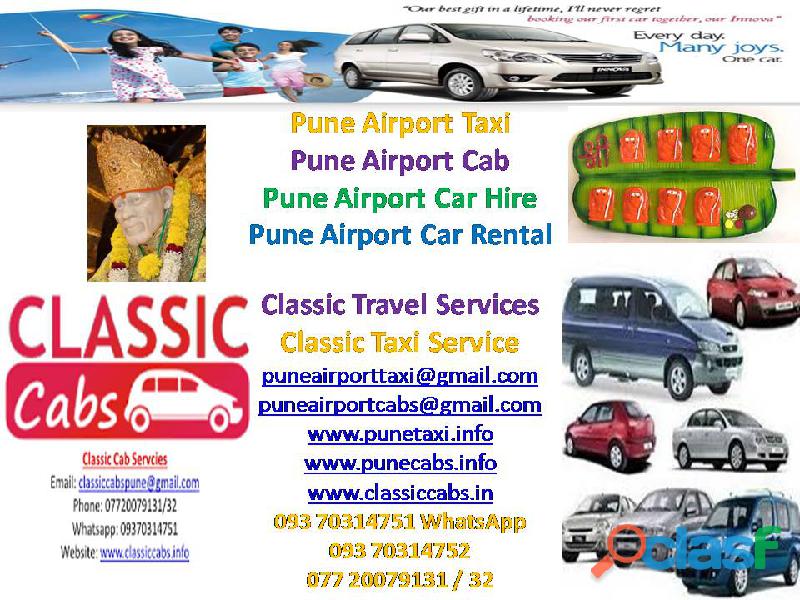 Pune Airport Luxury Car Cab Taxi Bus Mini Van Tempo