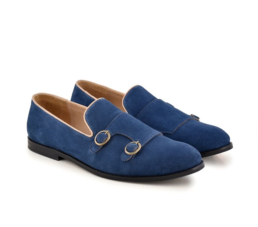 Buy Blue Monk Strap Loafer For Men Noida