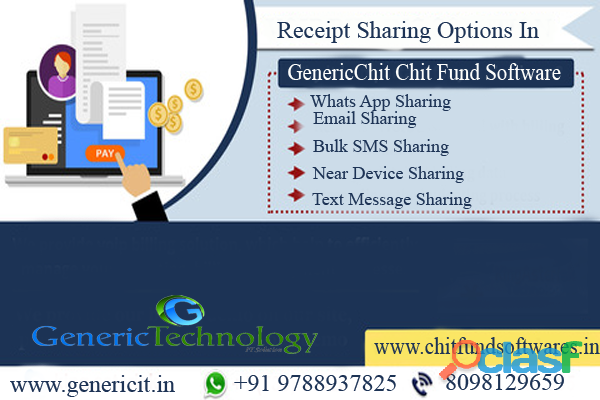 Receipt Sharing Options In GenericChit Chit Fund Software