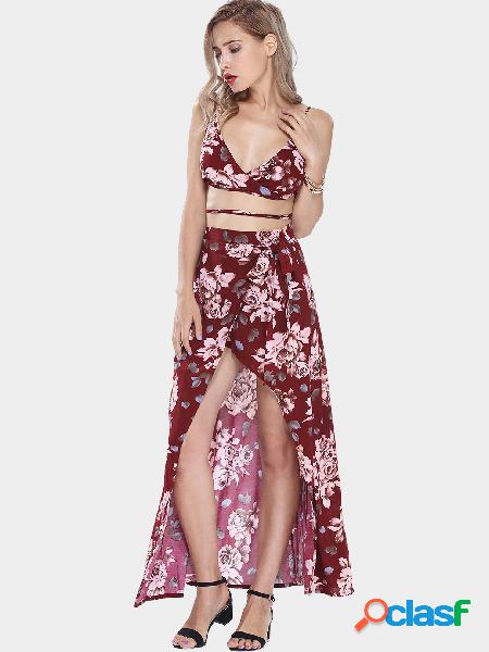 Vintage Strappy Floral Print Co-ord