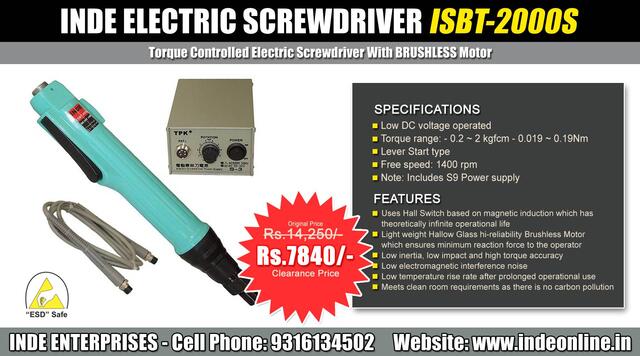 INDE Electric Screwdriver ISBTS