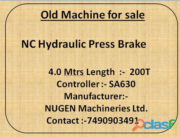 OLD Machine sale NC Hydraulic Press Brake machine 4MtrsX200T