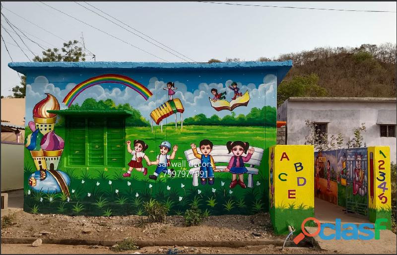 Anganwadi School Wall Painting at Peddapally