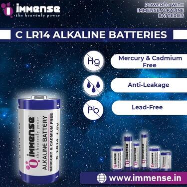 Long lasting LR14 C size Alkaline battery Immense