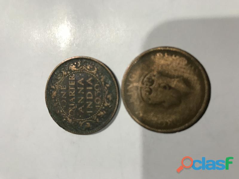 ‘ONE QUARTER ANNA INDIA’ coins