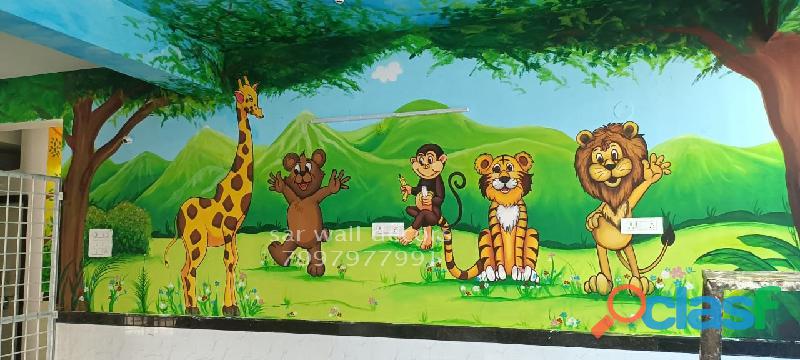 Play School Wall and Cartoon Paintings