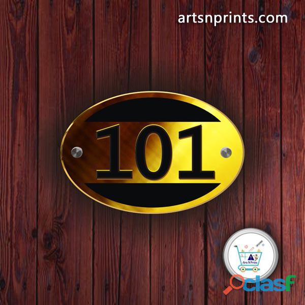 Top Condition Brass Door Number Plate | artsNprints.com