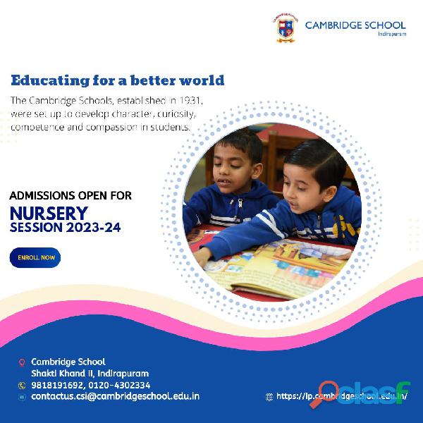 Apply online to Cambridge School for Nursery Admission