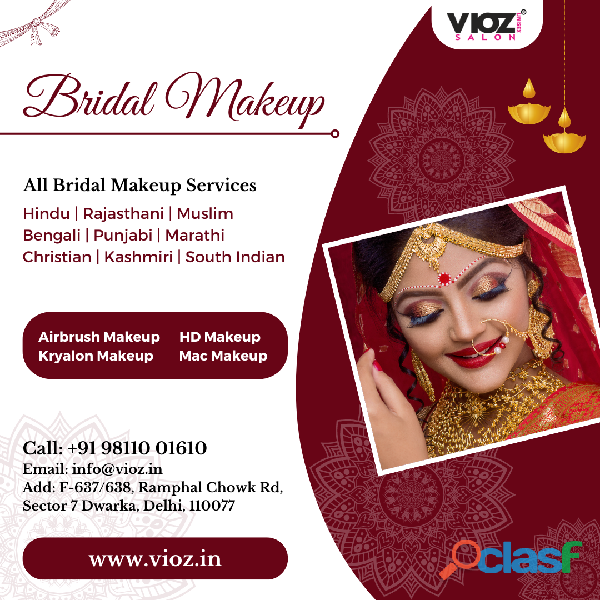 Best Bridal Makeup in Dwarka, Delhi NCR VIOZ