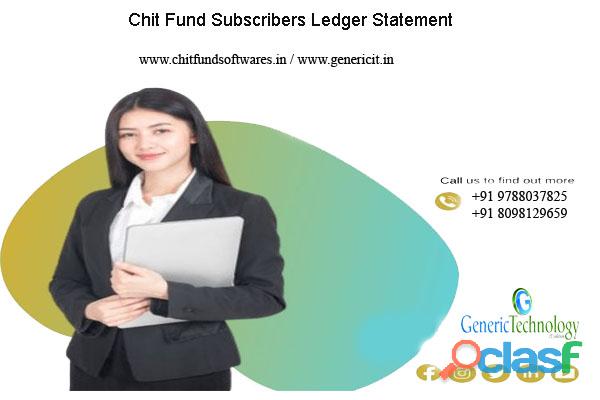 Chit Fund Subscribers Ledger Report Genericchit