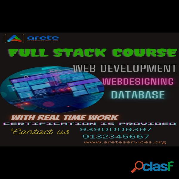 Full stack course along with certification