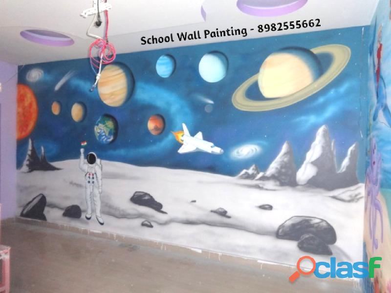 Nursery School Wall Painting Artist Play School Wall