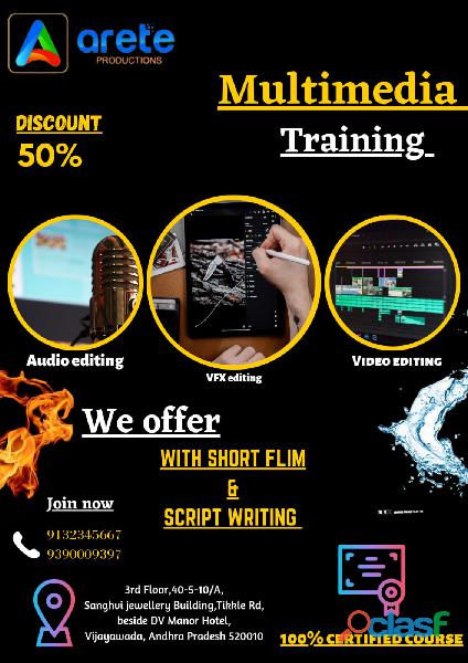 Multimedia training with short film opportunity