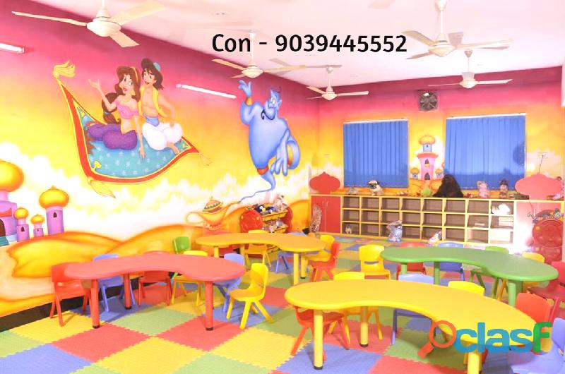 educational wall painting for primary school