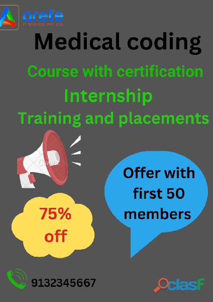 Medical coding along with certification and placements