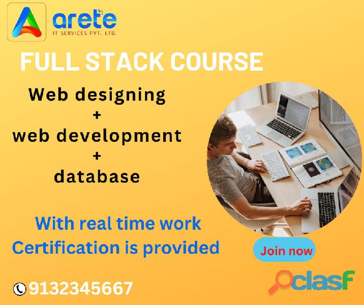 Full stack course with internship along with certification