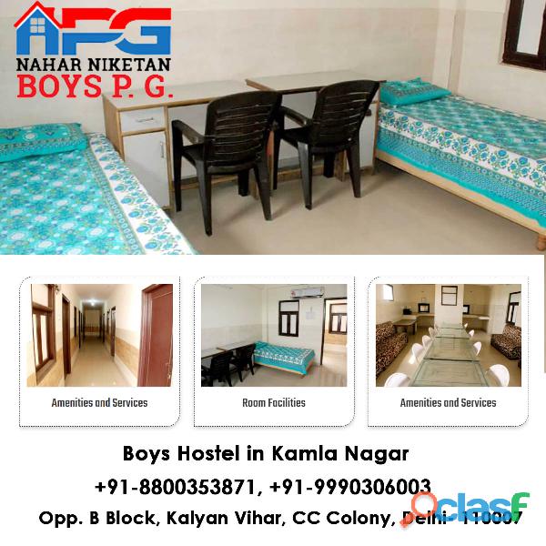 Boys Hostel in Kamla Nagar