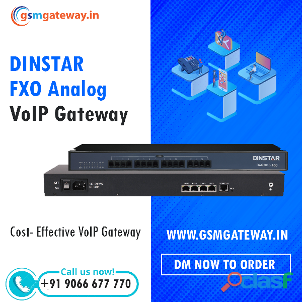 Dinstar 4 Port FXO Analog VoIP Gateway