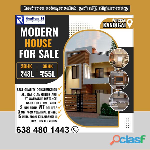 2 & 3BHK Independent Villas for Sale at Kandigai, Chennai