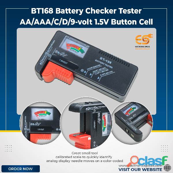 BT168 Battery Checker Tester AA/AAA/C/D/9 volt 1.5V Button
