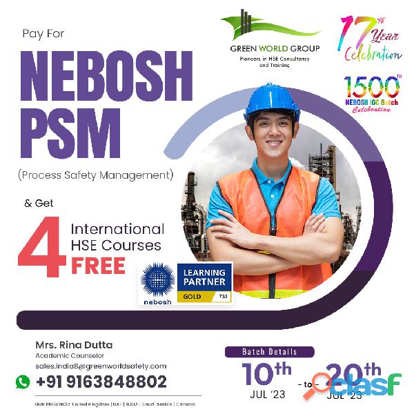 Nebosh PSM course in Kolkata