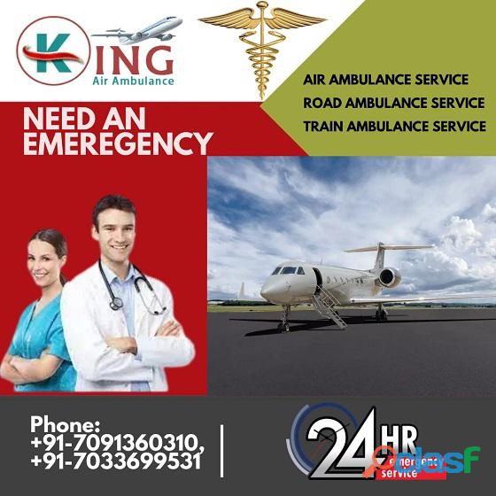Avail 24*7 Hours King Air Ambulance Services in Kolkata with