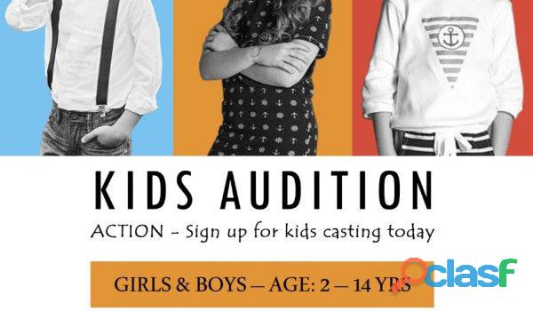 KID'S CASTING AUDITION FOR TV ADS NEED BOYS/GIRLS