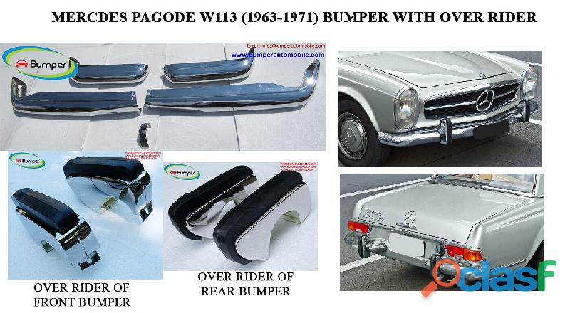 Mercedes Pagode W113 bumpers with over rider (1963 1971)
