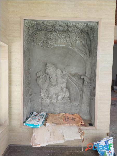 Lord Ganesh Interior Mural On Wall