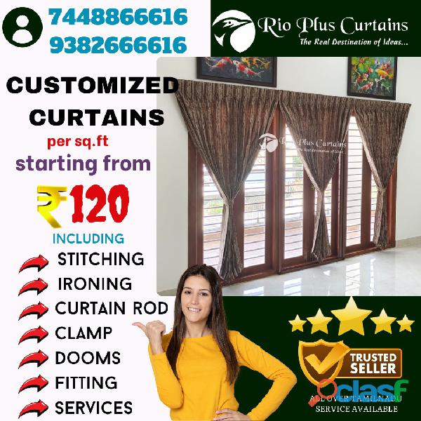 Customized curtains with fitting service in chennai