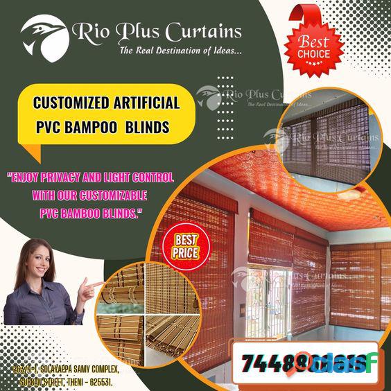 PVC Artificial bamboo blinds in bodi