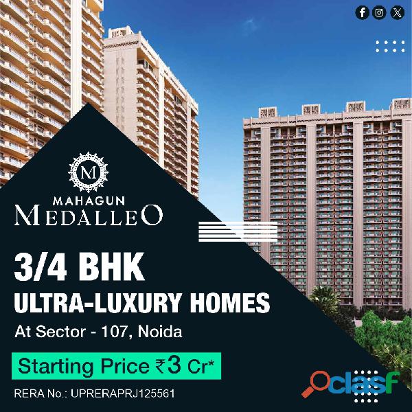 3Bhk Superior Luxury Apatments by Mahagun Medalleo