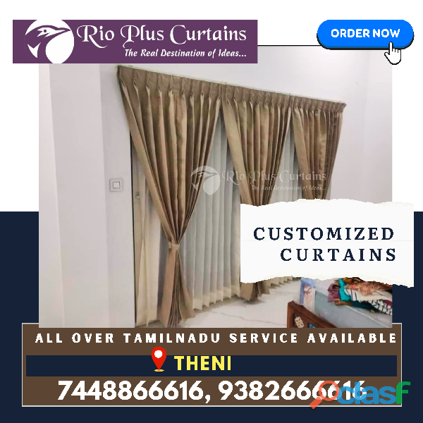 Buy Decorative Curtains For Home And Office in Theni