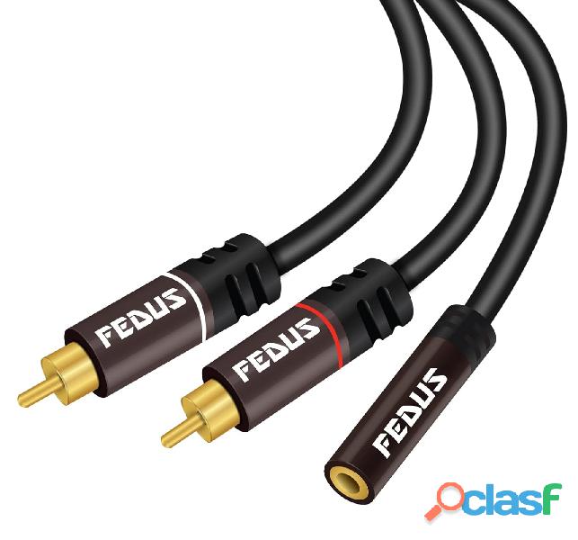 FEDUS RCA To 3.5mm Female 3.5mm To 2RCA Male Stereo Audio
