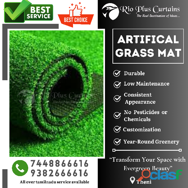 Indoor And Outdoor Natural Grass Mat in Periyakulam