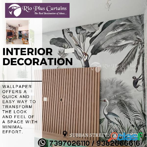 Interior Decoration Wallpaper service shop in