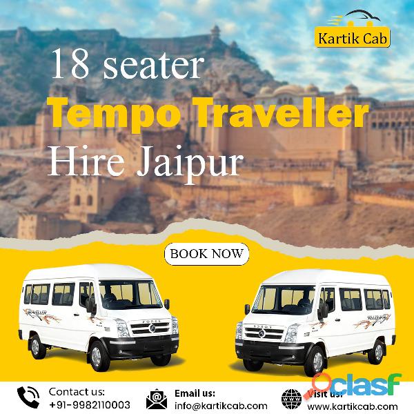 18 seater Tempo Traveller Hire Jaipur