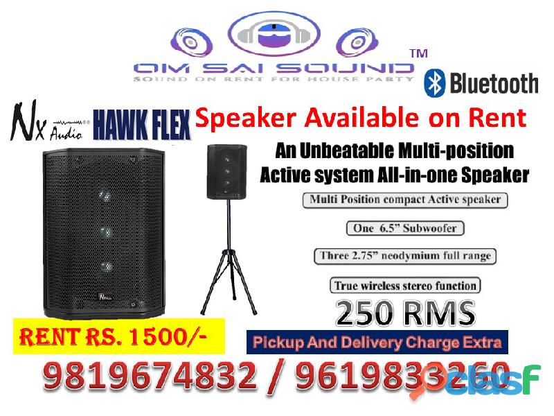 NX Audio HAWK FLEX Speaker Rental Just Rs 1500
