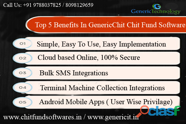 Best 5 Benefits of Genericchit Chit Fund Software