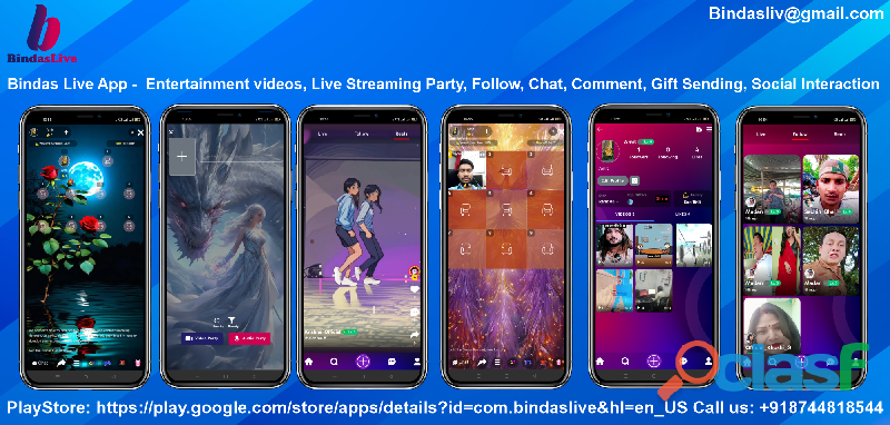 Bindas Live video streaming,live chating,Entertainment