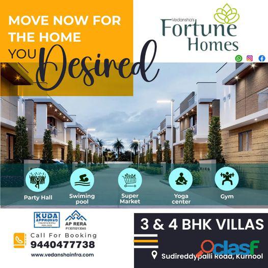 Luxurious 3BHK and 4BHK Duplex Villas with home theater