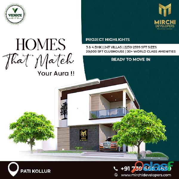 4BHK Luxury Villas In Kollur | 3bhk Duplex Villas In