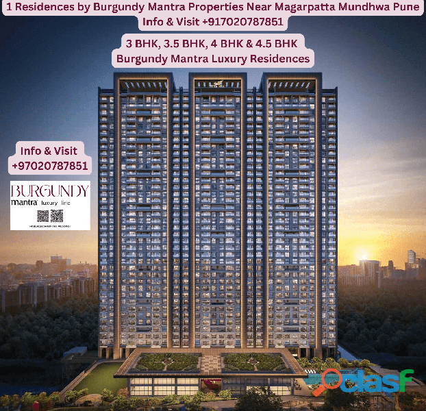 1 Residences by Burgundy Mantra Properties Near Magarpatta