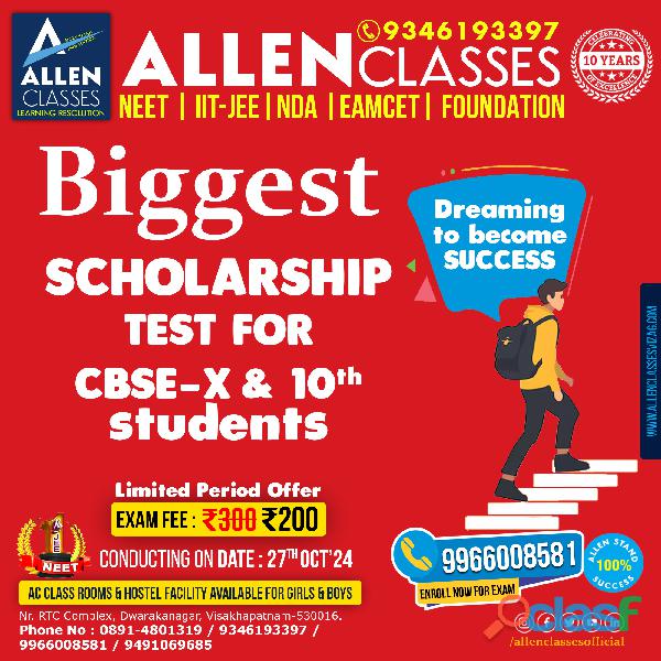 ALLEN CLASSES presents: The BIGGEST Scholarship EXAM 2025