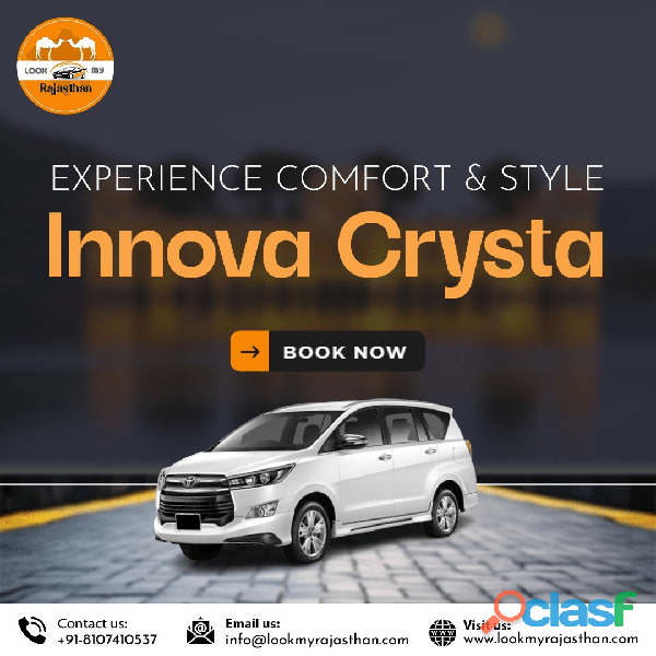 Innova Crysta for wedding in Jaipur